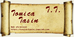 Tomica Tašin vizit kartica